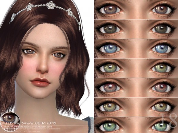  The Sims Resource: Eyecolors 201718 by S Club