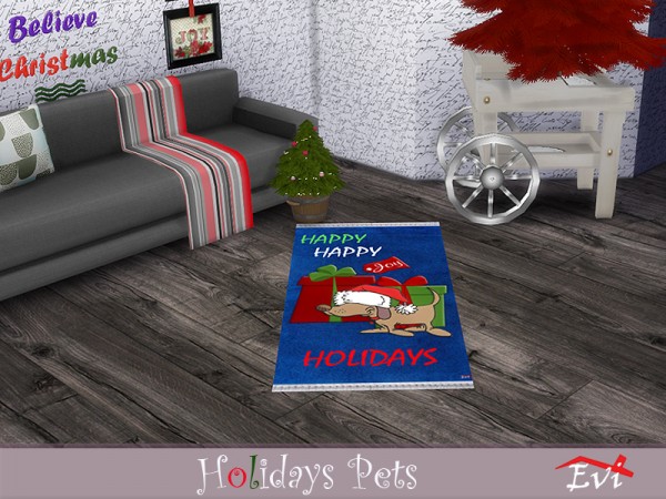  The Sims Resource: Holidays pets rugs by evi