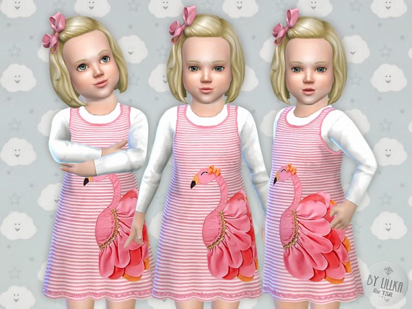  The Sims Resource: Flamingo Dress by lillka