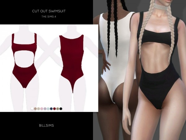  The Sims Resource: Cut Out Swimsuit by Bill Sims