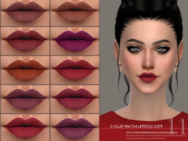  The Sims Resource: Lipstick 201711 by S Club