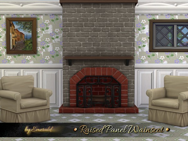  The Sims Resource: Raised Panel Wainscot by emerald