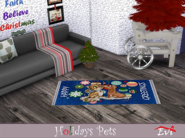  The Sims Resource: Holidays pets rugs by evi