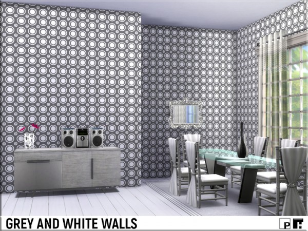  The Sims Resource: Grey and White Walls by Pinkfizzzzz