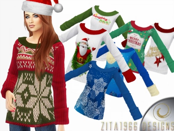  The Sims Resource: Xmas Sweater for Mom by ZitaRossouw