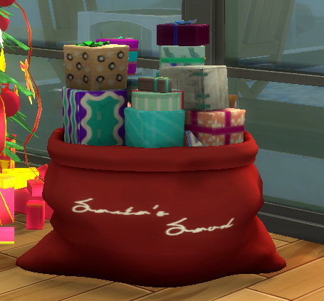  Simsworkshop: Santas Sneak Peek Sack toybox by BigUglyHag