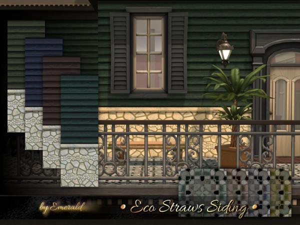  The Sims Resource: Eco Straws Siding by emerald