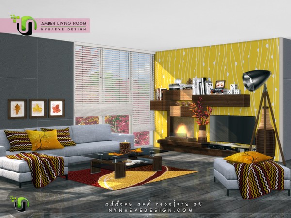  The Sims Resource: Amber Livingroom by NynaeveDesign