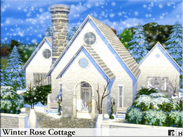  The Sims Resource: Winter Rose Cottage by Pinkfizzzzz