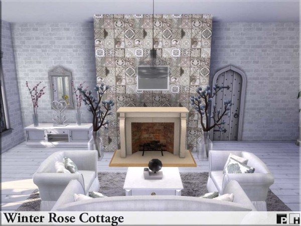  The Sims Resource: Winter Rose Cottage by Pinkfizzzzz