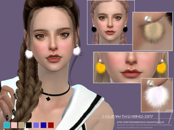  The Sims Resource: Earrings F 201717 by S Club