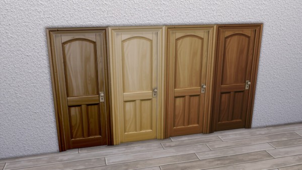  La Luna Rossa Sims: Wooden Three Panel Door
