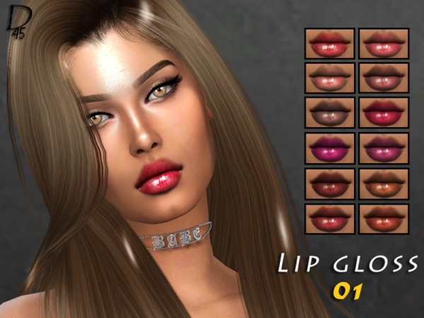 The Sims Resource: Lip Gloss 01 by Divaka45