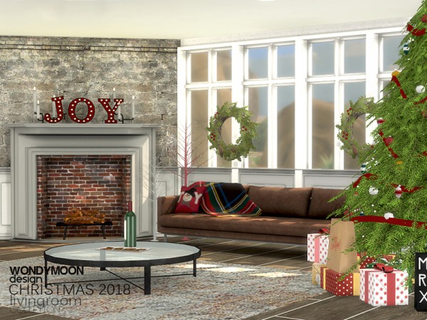  The Sims Resource: Christmas 2018 Livingroom by wondymoon