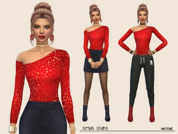  The Sims Resource: Xmas Stars top by Paogae