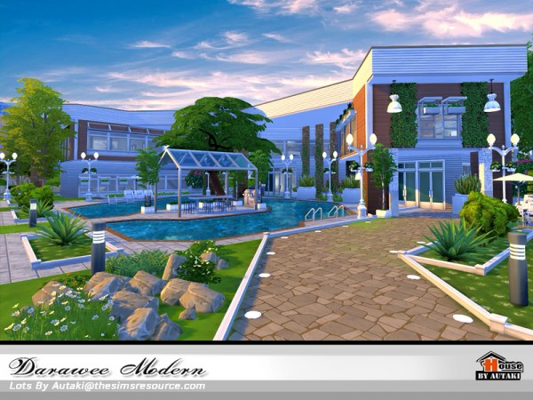  The Sims Resource: Darawee Modern house by Autaki