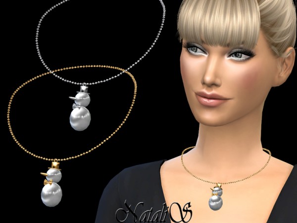  The Sims Resource: Snowman necklace by NataliS