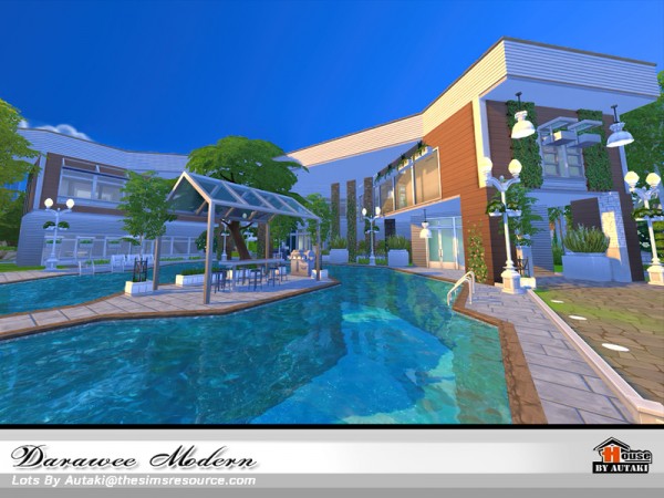  The Sims Resource: Darawee Modern house by Autaki
