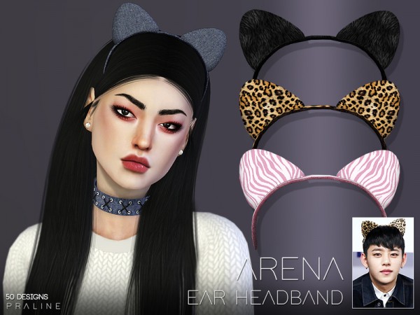  The Sims Resource: Arena Ear Headband by Pralinesims