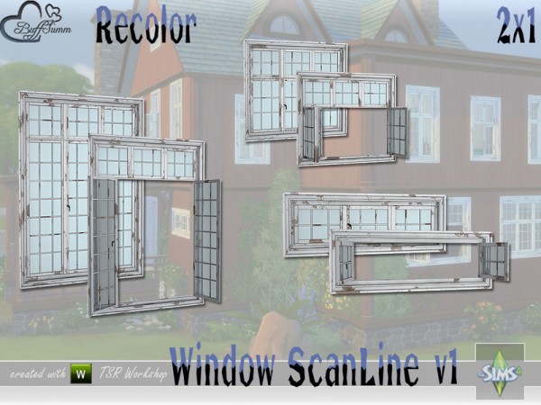  The Sims Resource: Window Set ScanLine v2 by BuffSumm
