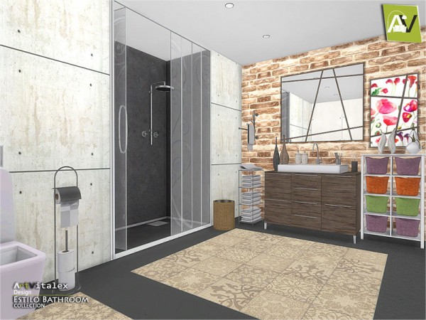  The Sims Resource: Estilo Bathroom by ArtVitalex