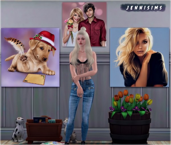  Jenni Sims: Paintings Holiday Puppy