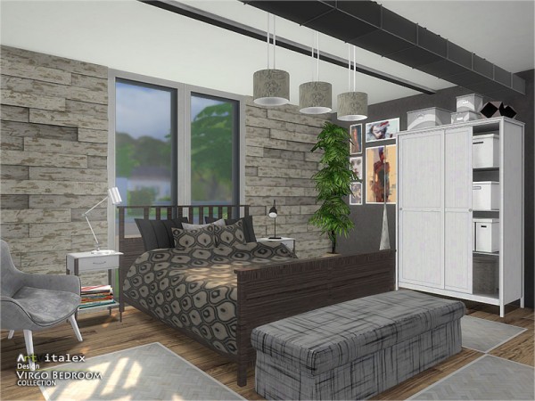 The Sims Resource: Virgo Bedroom by ArtVitalex • Sims 4 Downloads