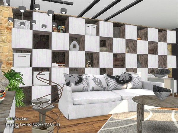  The Sims Resource: Svelsta Living Room TV Units by ArtVitalex