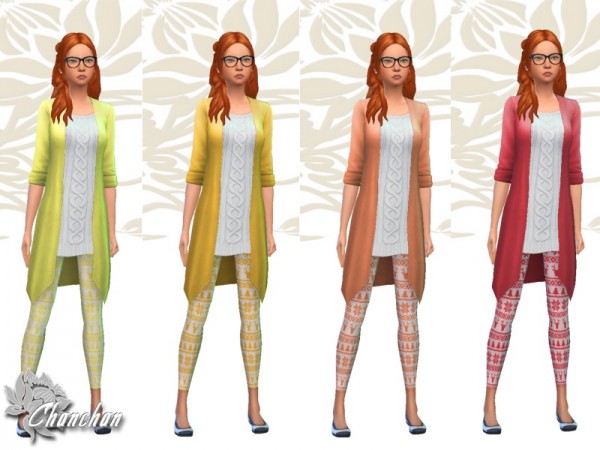  Sims Artists: Christmas vest and leggings