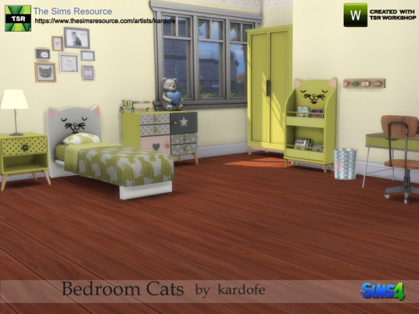  The Sims Resource: Bedroom Cats by kardofe