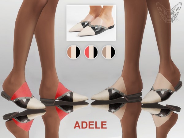  The Sims Resource: Adele Studded Slippers by feyona