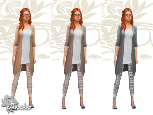 Sims Artists: Christmas vest and leggings • Sims 4 Downloads