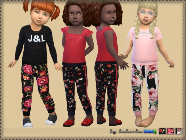  The Sims Resource: Pants Flowers by bukovka
