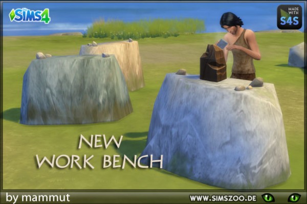  Blackys Sims 4 Zoo: Work table Stone by mammut