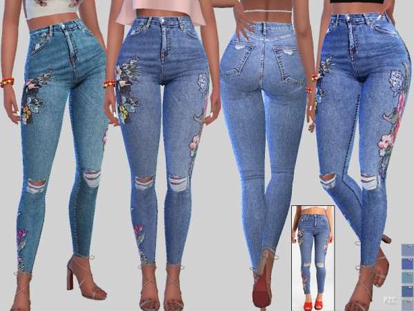  The Sims Resource: Tucan Skinny Fit Jeans by Pinkzombiecupcakes