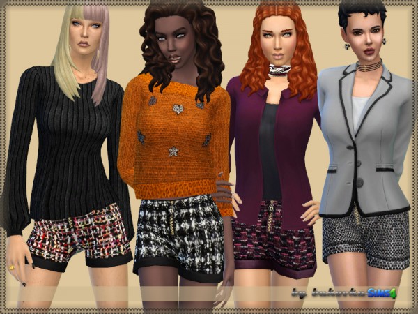  The Sims Resource: Shorts Tweed by bukovka