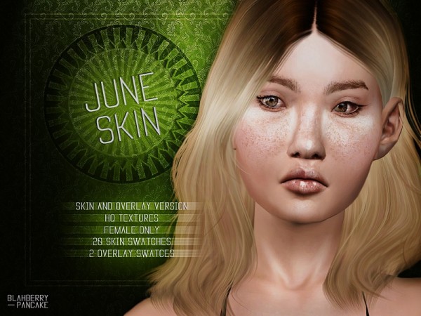  The Sims Resource: June Skin and Overlay by Blahberry Pancake