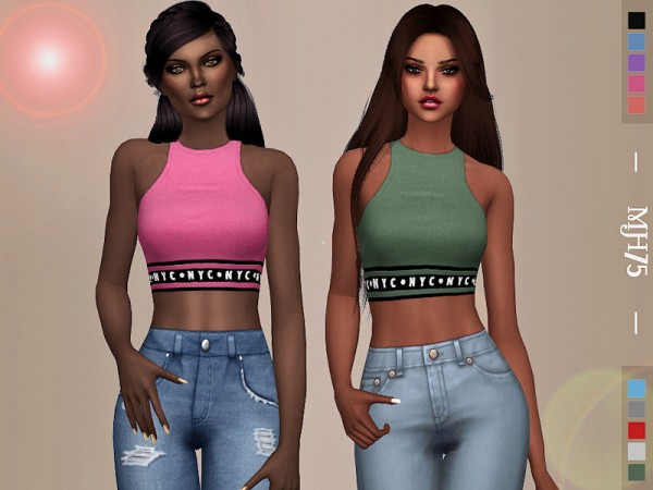 The Sims Resource: NYC Sport Top by Margeh-75 • Sims 4 Downloads