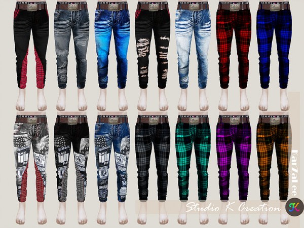 Studio K Creation: Giruto 42 Slim fit Jeans for child • Sims 4 Downloads