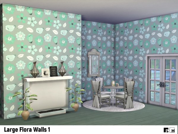  The Sims Resource: Large Flora Walls 1 by Pinkfizzzzz