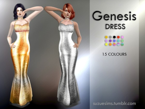  The Sims Resource: Genesis Dress by Suzue