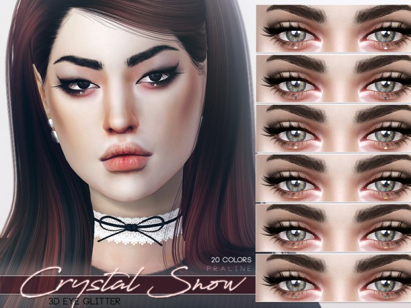  The Sims Resource: Crystal Snow 3D Eye Glitter by Pralinesims