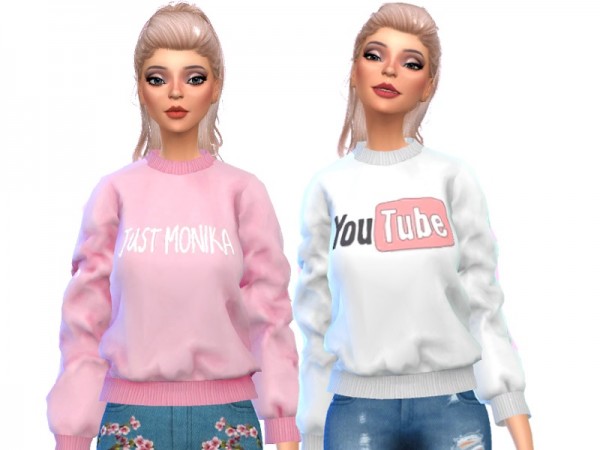  The Sims Resource: Tumblr Themed Sweatshirts by Wicked Kittie