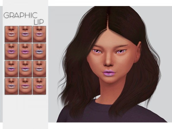  The Sims Resource: Graphic Lips by Kalewa a