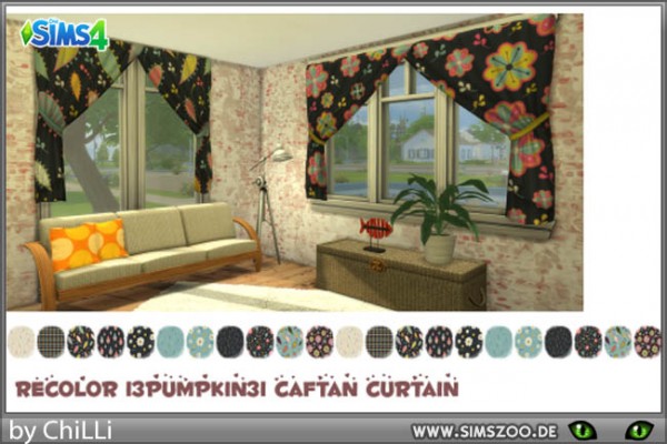  Blackys Sims 4 Zoo: Caftan Curtains by ChiLLi