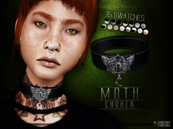  The Sims Resource: Moth Choker by Blahberry Pancake