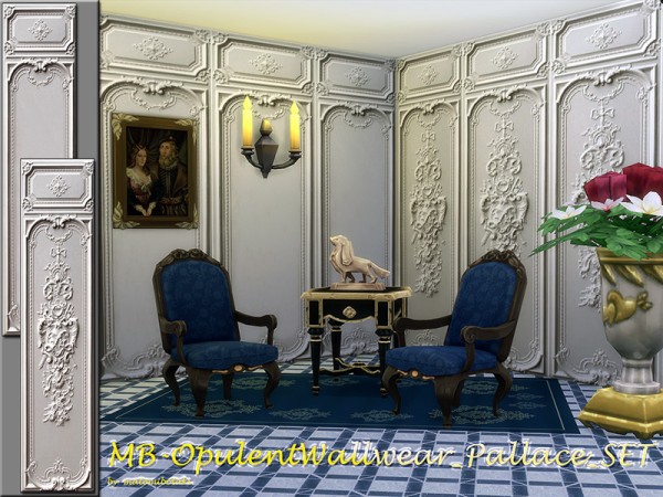  The Sims Resource: Opulent Wallwear Pallace set by matomibotaki