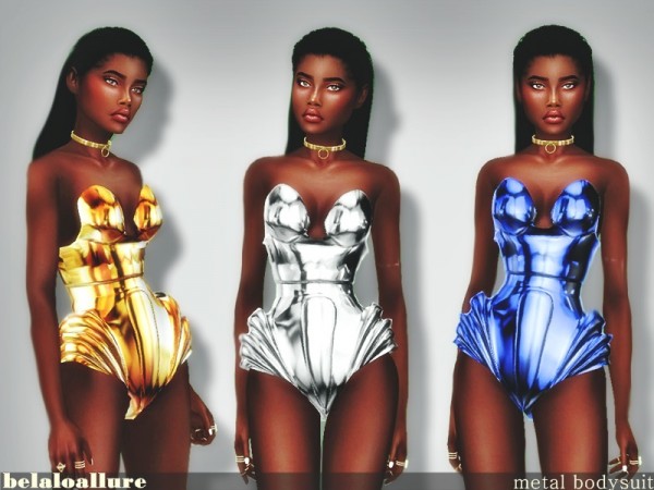  The Sims Resource: Metal bodysuit by belal1997