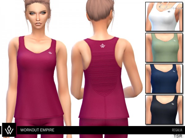  The Sims Resource: Workout Empire Regalia Loose Tank by ekinege