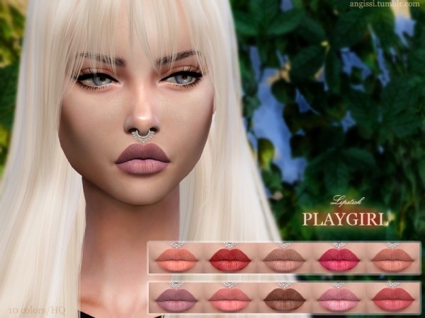  The Sims Resource: Lipstick   Playgirl by ANGISSI